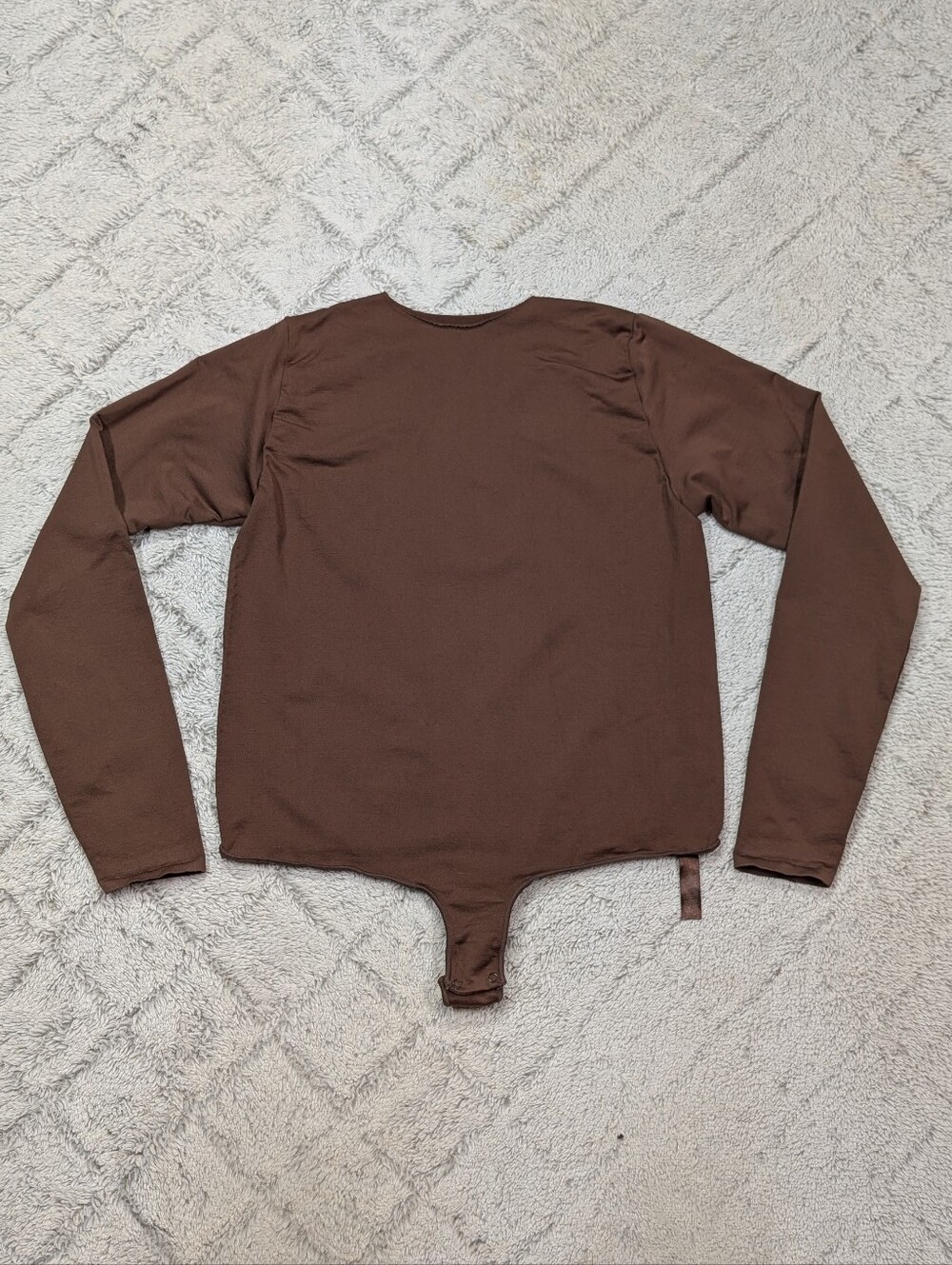 Skims Top Womens 2X/3X Brown Cocoa Bodysuit Long Sleeve Crew Neck Soft